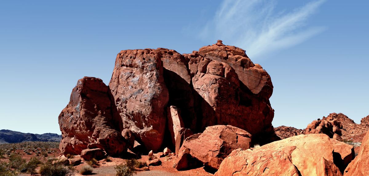 Summer scene at Valley of Fire Nevada